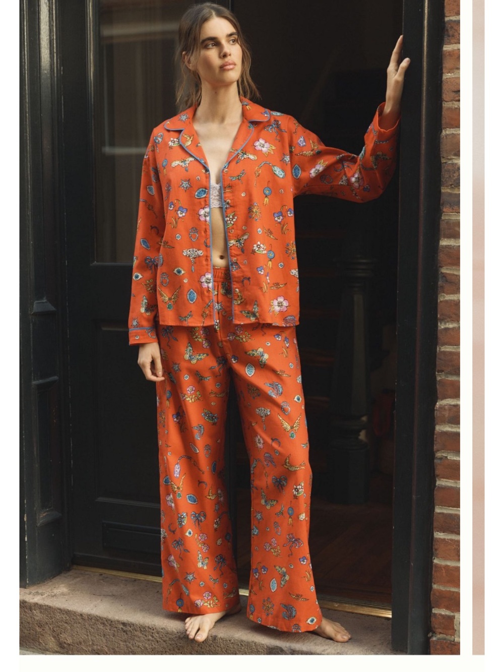 Lyrebird Cloud Flannel Pajama Set XS Top XXS bottoms